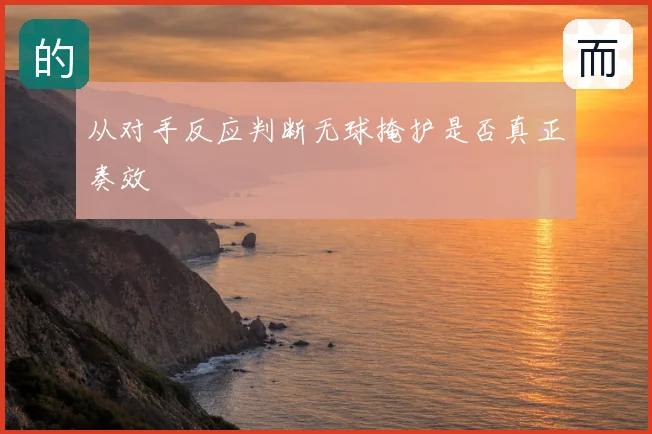 从对手反应判断无球掩护是否真正奏效